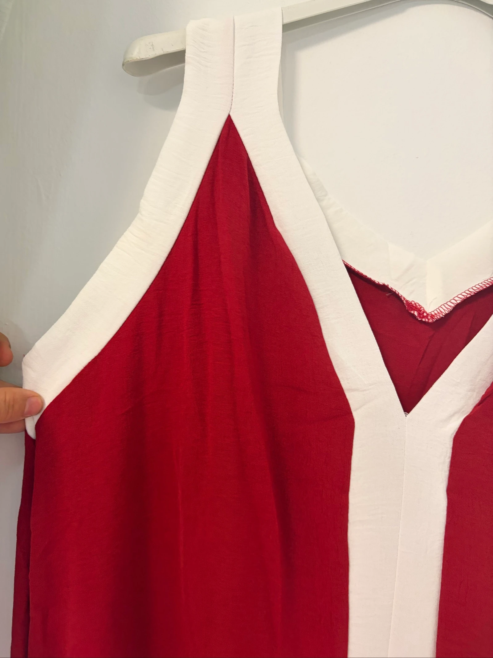 Vestido de verano rojo y blanco  – photo 3